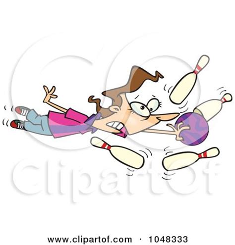 Royalty Free Rf Clip Art Illustration Of A Cartoon Woman Stuck To Her