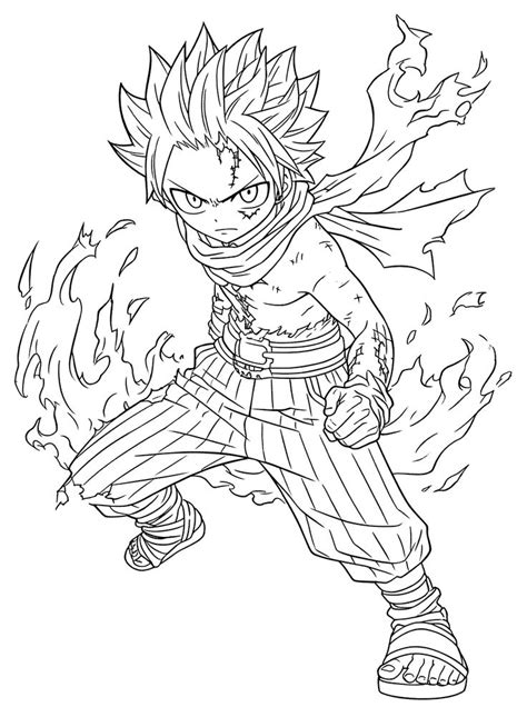Pin On Natsu Dragneel Coloring Pages