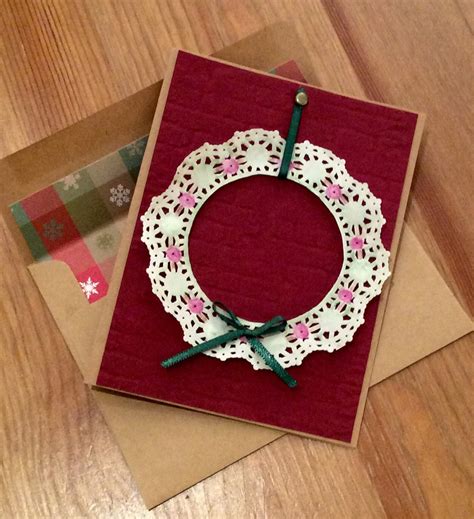 Christmas Wreath Handmade Cards Set Of 12wreath On Etsy