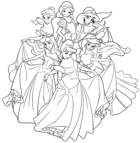 Dibujos Para Colorear De Las Princesas Disney