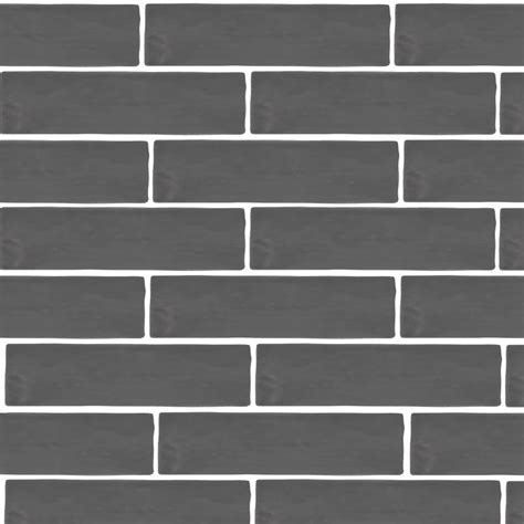 Beware the normal brick pattern with large format ceramic tile. Mileto Brick Grey Gloss Ceramic Wall Tile - 75 x 300mm ...