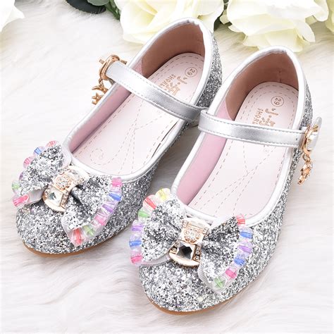 Kids Girls Toddler Princess Shoes Glitter High Heels Dress Party Shoes