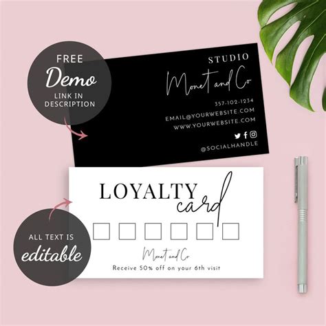 Most orders ship within 48 hours. Minimalist Loyalty Card Template Hairdresser Loyalty Cards | Etsy | Loyalty card template, Card ...