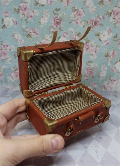 Miniature Suitcase Dollhouse In A Suitcase Vintage Luggage Etsy