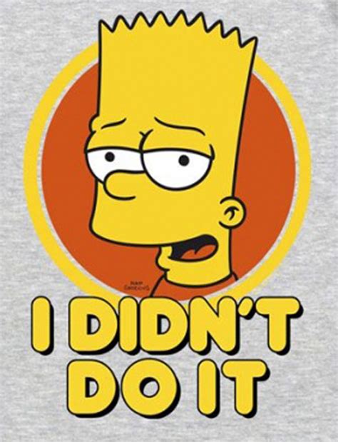 Retro Bart Simpson Herren T Shirt I Didn´t Do It Bestellen