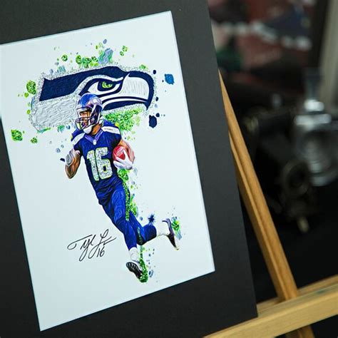 Unique Artwork Tyler Lockett 16 Seattle Seahawks 3d Etsy