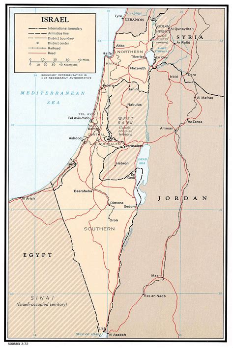 Map shows israel and the neighboring countries with international borders, district (mahoz) boundaries, district capitals, major cities, main roads, railroads, and major airports. Large detailed political and administrative map of Israel ...
