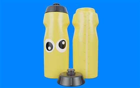 Yellow Water Bottle 3d Asset Cgtrader