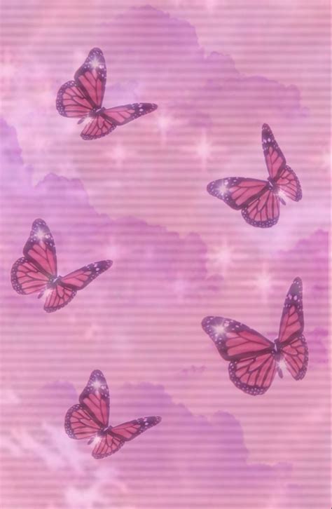 Pink Butterfly Wallpaper Butterfly Wallpaper Shiny Wallpaper Art