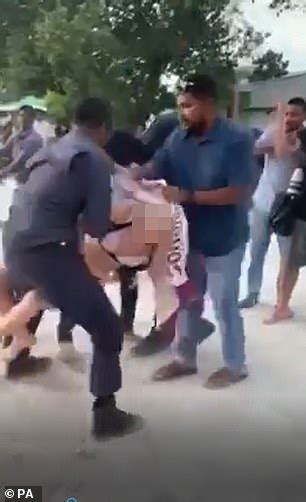 Bikini Clad British Woman Is Manhandled And Arrested In Maldives Daily Mail Online
