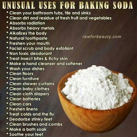 Baking soda will also produce gas upon decomposition caused by heat. Unusual Uses For Baking Soda Pictures, Photos, and Images ...