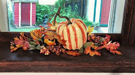 Fall Kitchen Window Decorating Easy Fall Floral Rustic Country