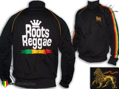 reggae track jacket roots bob marley lion zion jah star rasta clothing rasta hats and accessories