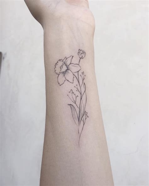 December Birth Flower Tattoo Idea Narcissus Flower Tattoos December
