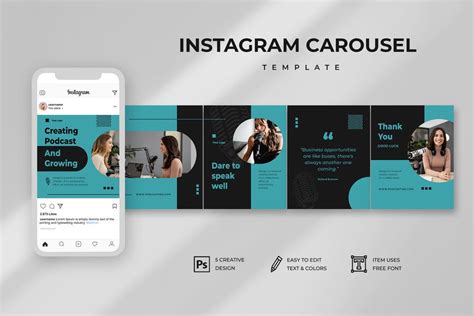 Instagram Carousel Graphic Templates Envato Elements