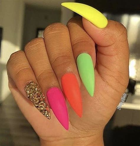 Pin By Adrienne On Cute Nails Multicolored Nails