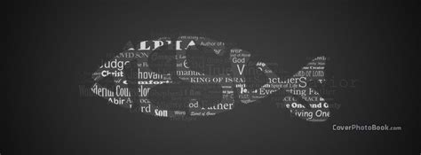 Images of jesus on the cross, the bible, crosses, worshippers, family praying, sunrise service, jesus in the. Jesus Fish Words Christian Facebook Cover - Religion