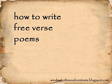 However, the simple images and the open question of how so much depends on the red. Window to the Soul: How to Write Free-Verse Poems