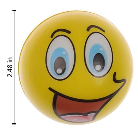Coscosx 12 Pcs Funny Face Squishy Balls Squeeze Emoji Stress Relief