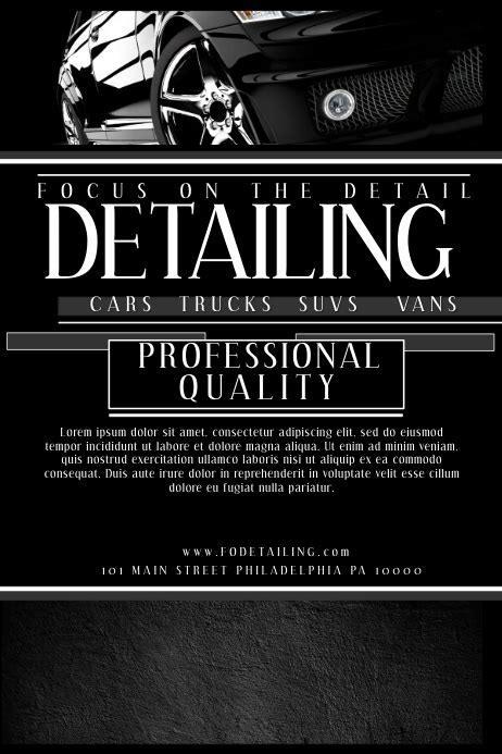 Car Detailing Template Postermywall