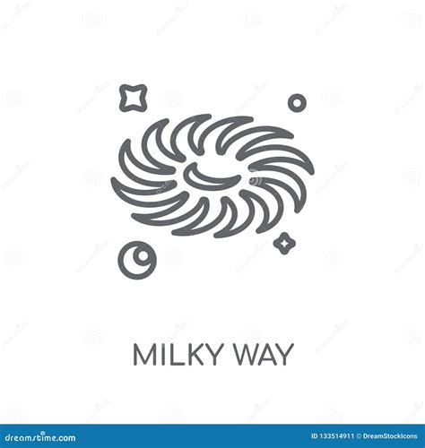 Milky Way Linear Icon Modern Outline Milky Way Logo Concept On Stock