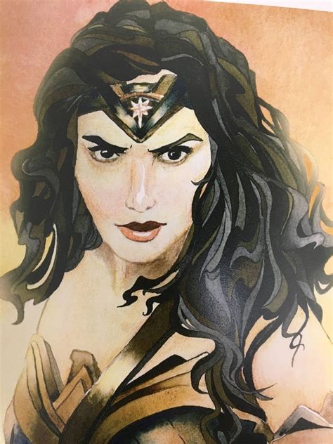 Gal Gadot Wonder Woman Art Print Wonder Woman Watercolor Etsy