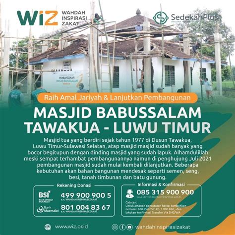 Raih Amal Jariyah Bantu Pembangunan Masjid Babussalam Di Pedalaman
