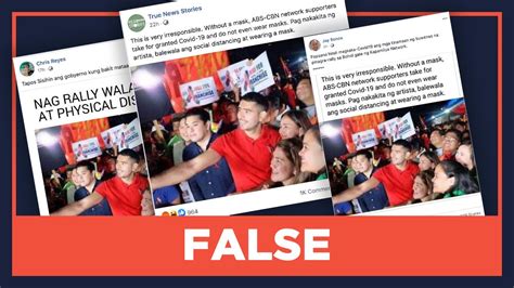 False Photo Of Abs Cbn Supporters Flouting Quarantine Rules