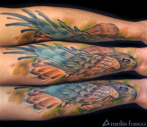 Hawk Sleeve Tattoo