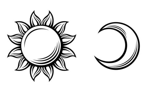 Sol Y Luna Vectores Gráfico Vectorial Sol Y Luna Imágenes