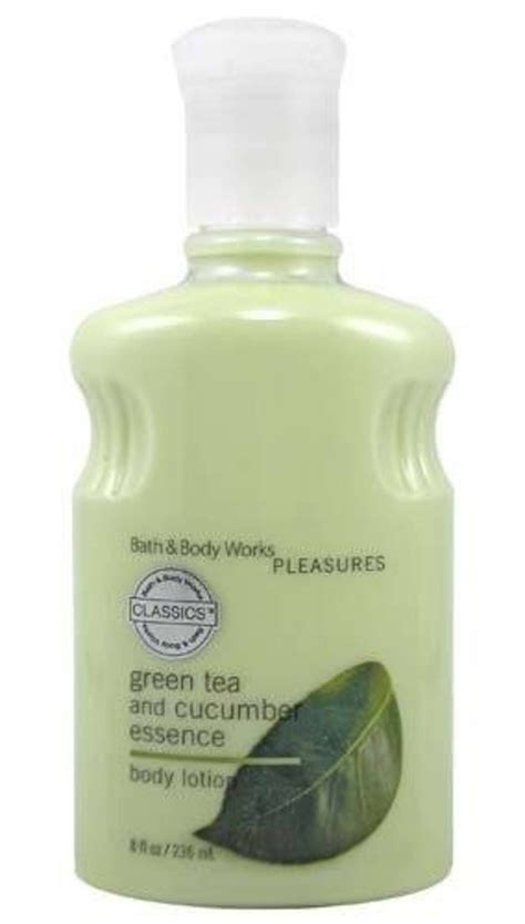 Bath And Body Works Pleasures Classics Green Tea And Cucumber Essence Body Lotion 8 Oz Bath And