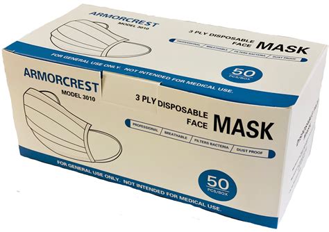 Disposable 3 Ply Face Mask Case Of 40 Boxes Of 50 2000 Masks