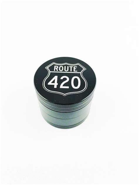 Route 420 Grinder Small 4 Piece Black Bc Smoke Shop
