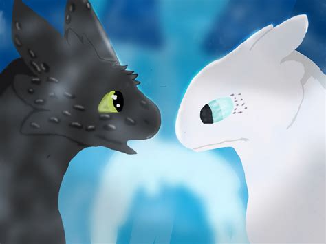 Toothless And The Light Fury By Therunningwolfi On Deviantart