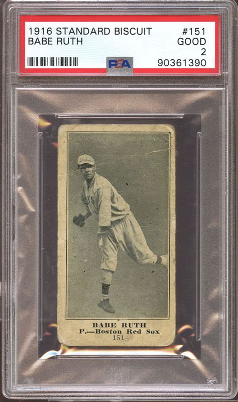Lot Detail Spectacular 1916 D350 1 Standard Biscuit 151 Babe Ruth Psa 2 Good