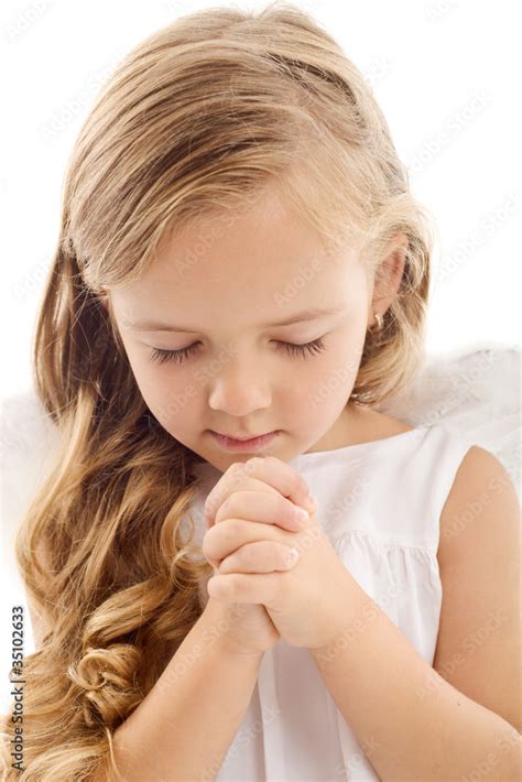 Little Girl Praying Stock Photo Adobe Stock