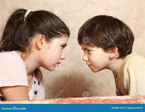 Siblings Couple Brother And Sister Quarreling Stock Image Image Of