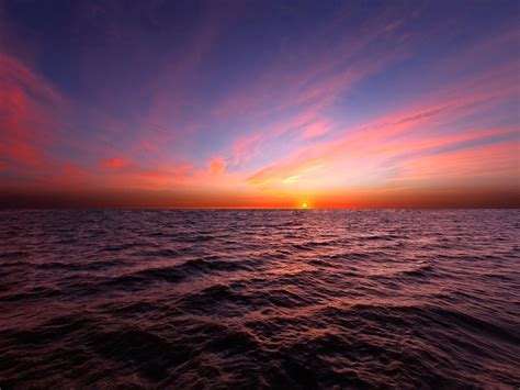 Ocean Sunset Horizon Fantasy Hd Wallpaper Preview