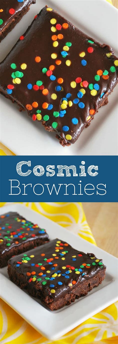 I used to eat them like crazy and it was costing me a fortune! Homemade Cosmic Brownies - Little Debbie copycat recipe! Fudgy brownies topped with rich ...