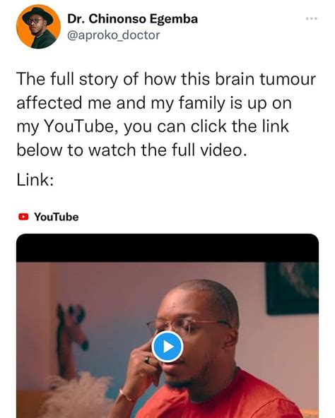Aproko Doctor Survives Brain Tumor Gets Operated Successfully Here In