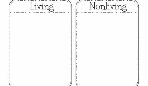 living vs nonliving kindergarten worksheet