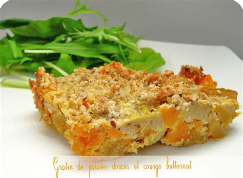 Gratin de patates douces et courge butternut