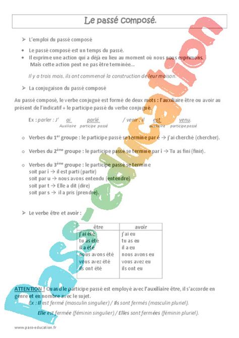 12 Régulier Coloriage Magique Passé Composé Image - COLORIAGE