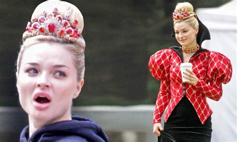 From Hollyoaks To Hollywood Emma Rigby Wows As Evil Red Queen On Set