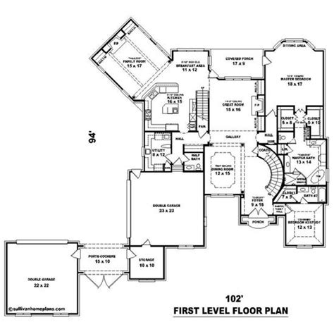 Southern Home Plan 5 Bedrms 4 Baths 4722 Sq Ft 170 1017