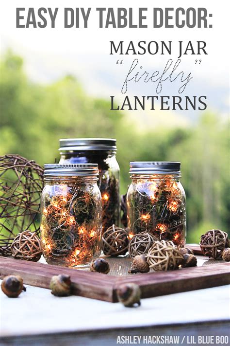 Fall Table Decor Mason Jar Firefly Lanterns
