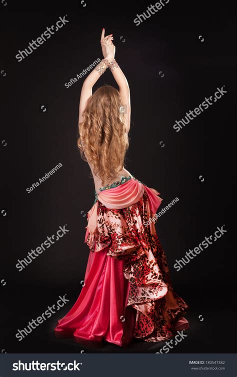 Beautiful Belly Dance Movement Sexy Girl Oriental Dancer Bellydance Stock Photo
