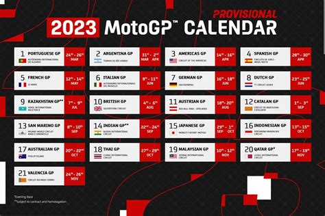 2023 Motogp Calendar Paul Tans Automotive News