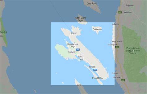 Inseln Kroatien Rab Karte Baska Krkde