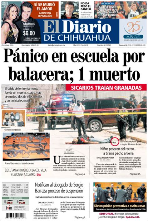 Periódico El Diario De Chihuahua México Periódicos De México